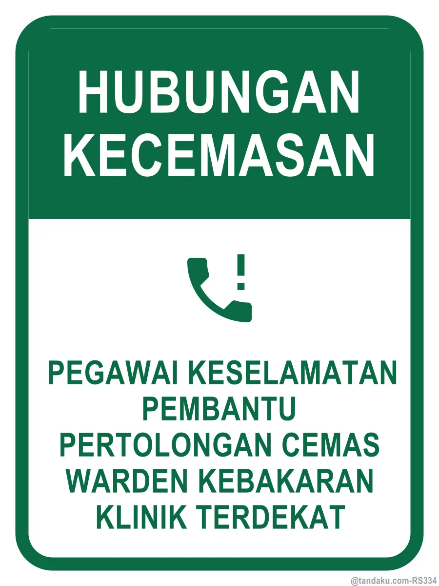 EMERGENCY CONTACTS — Bahasa Malaysia