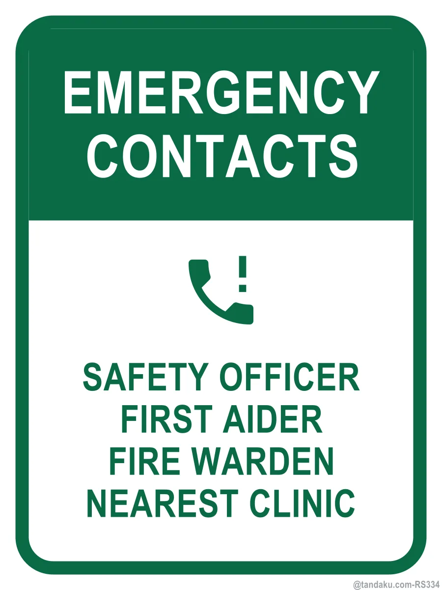 EMERGENCY CONTACTS — English