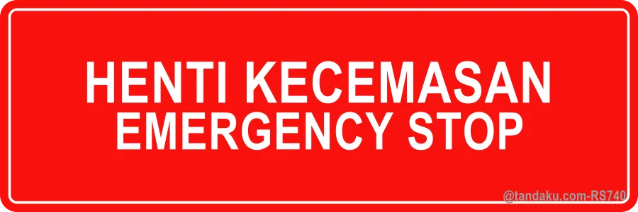 Emergency Stop Label