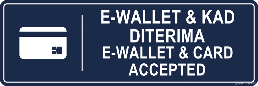 Ewallet Card Accepted Sign
