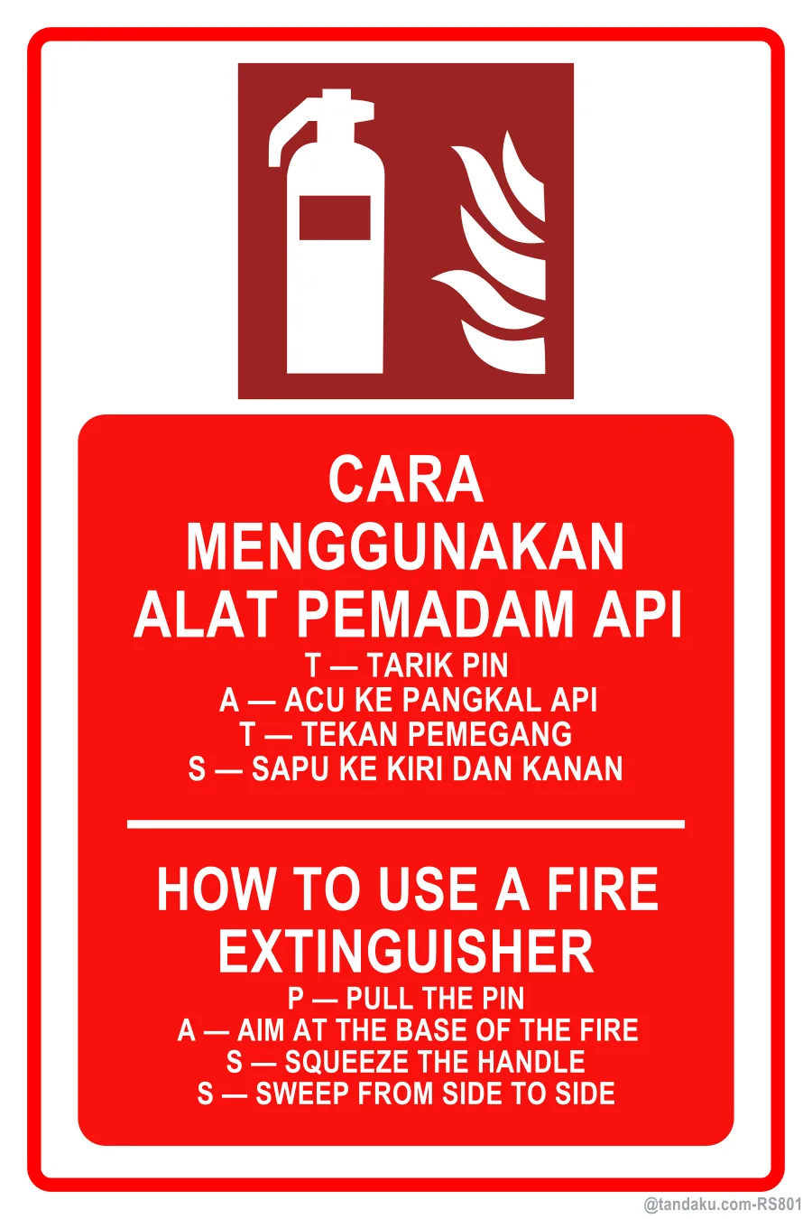 HOW TO USE A FIRE EXTINGUISHER — BM + EN