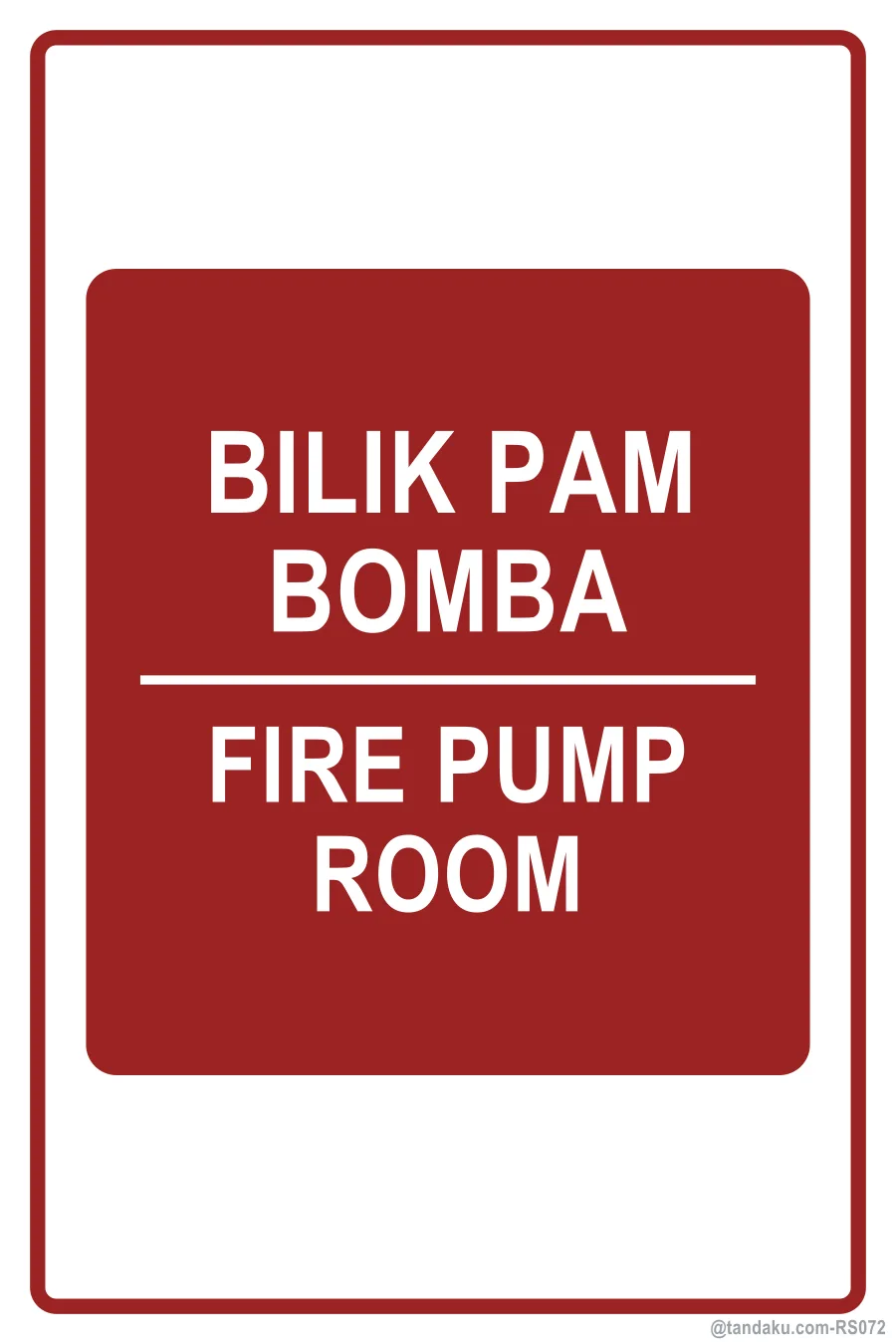 FIRE PUMP ROOM — BM + EN
