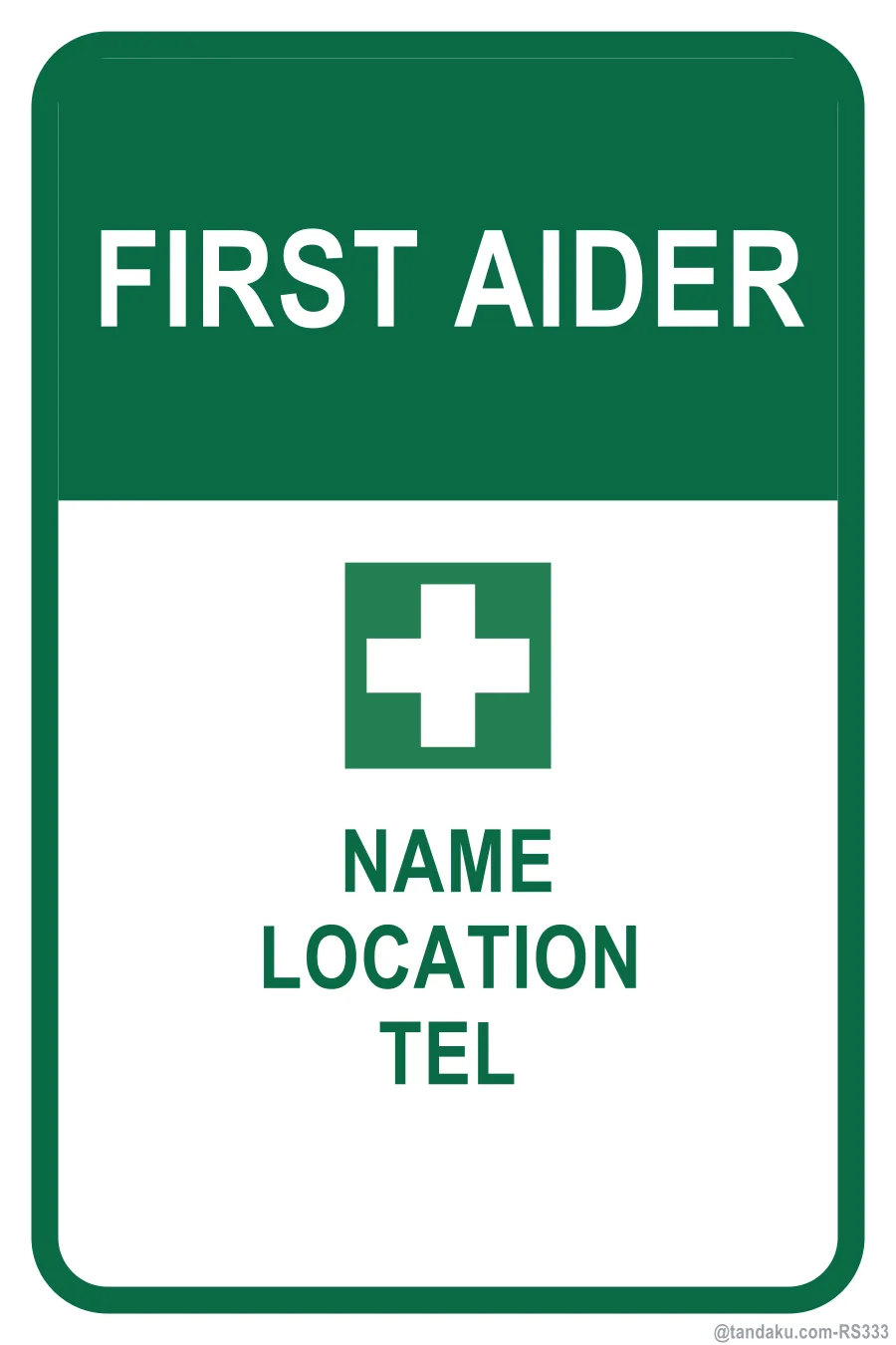 FIRST AIDER — English