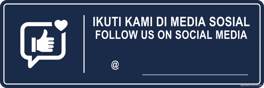 Follow Us Social Media Sign