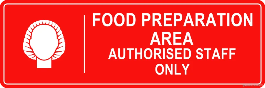 FOOD PREPARATION AREA — English