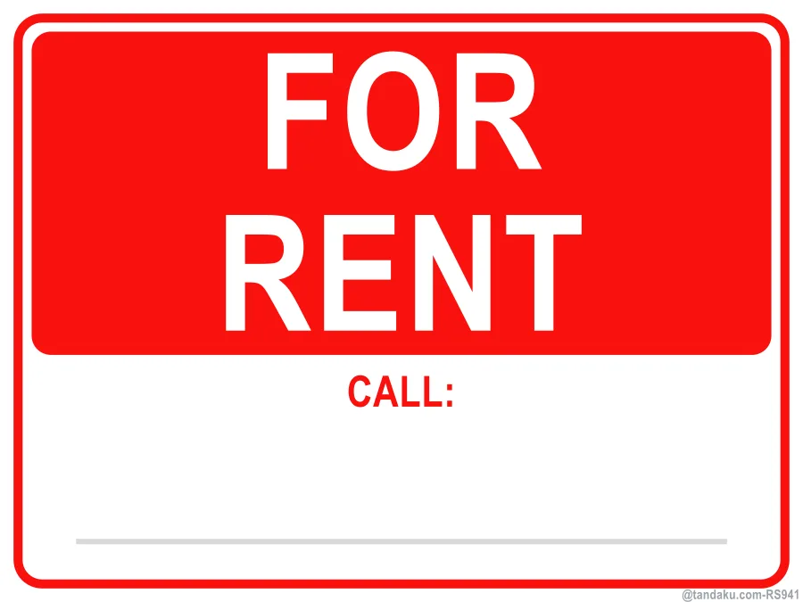 FOR RENT — English