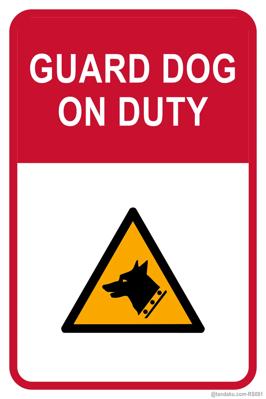 GUARD DOG ON DUTY — English