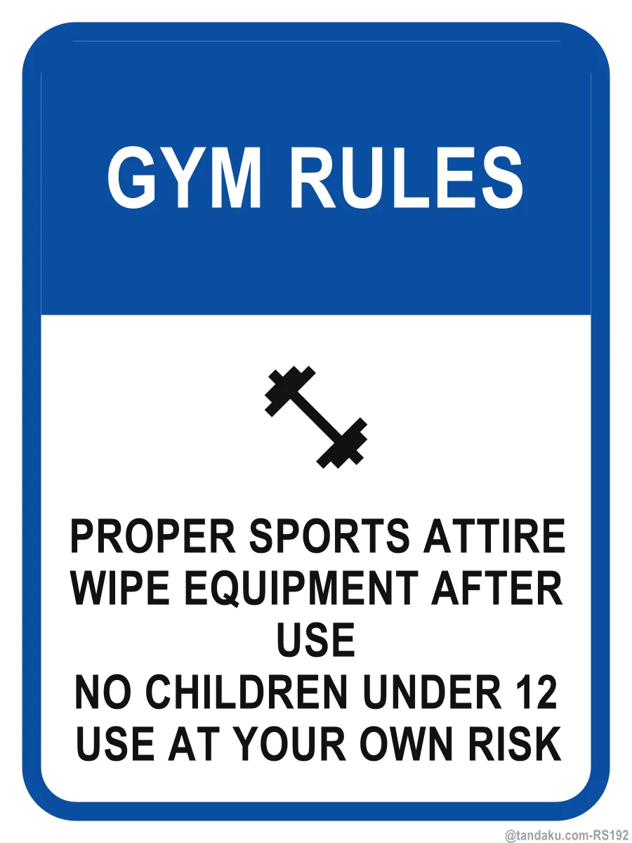 GYM RULES — English
