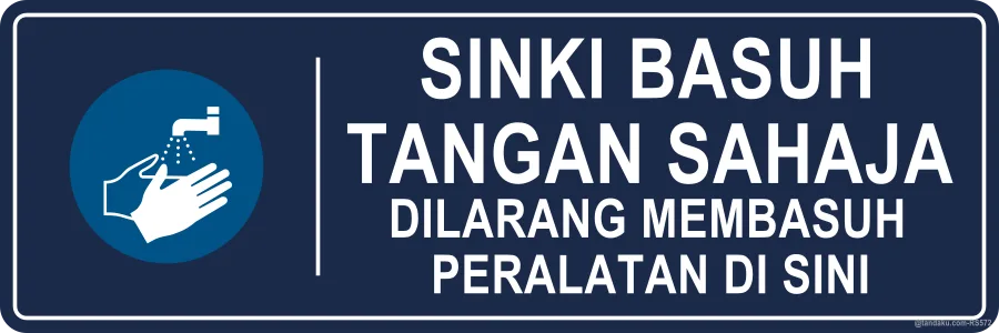 HAND WASH BASIN ONLY — Bahasa Malaysia