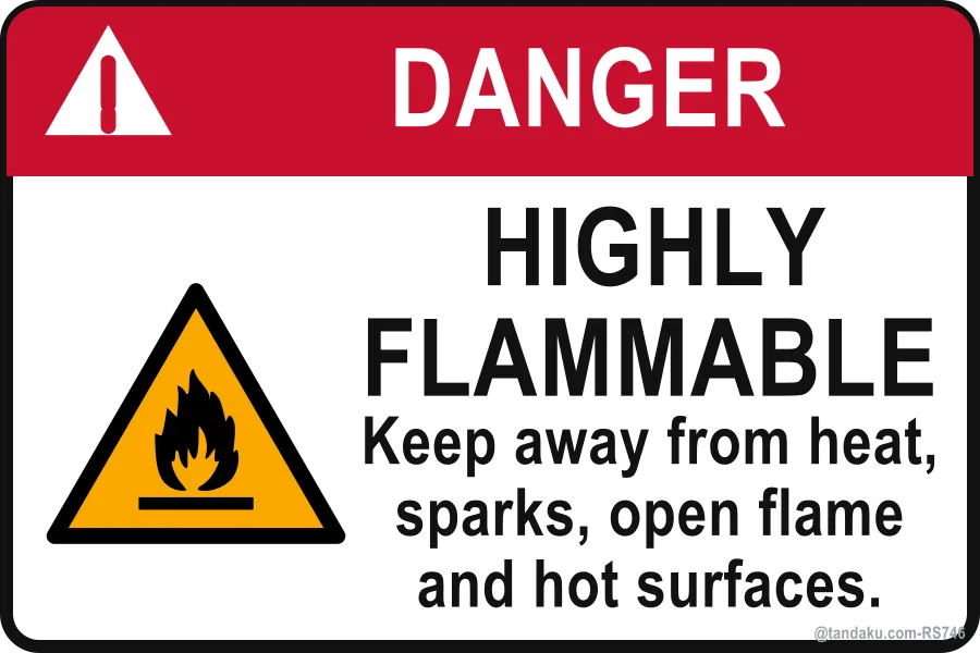 HIGHLY FLAMMABLE — English