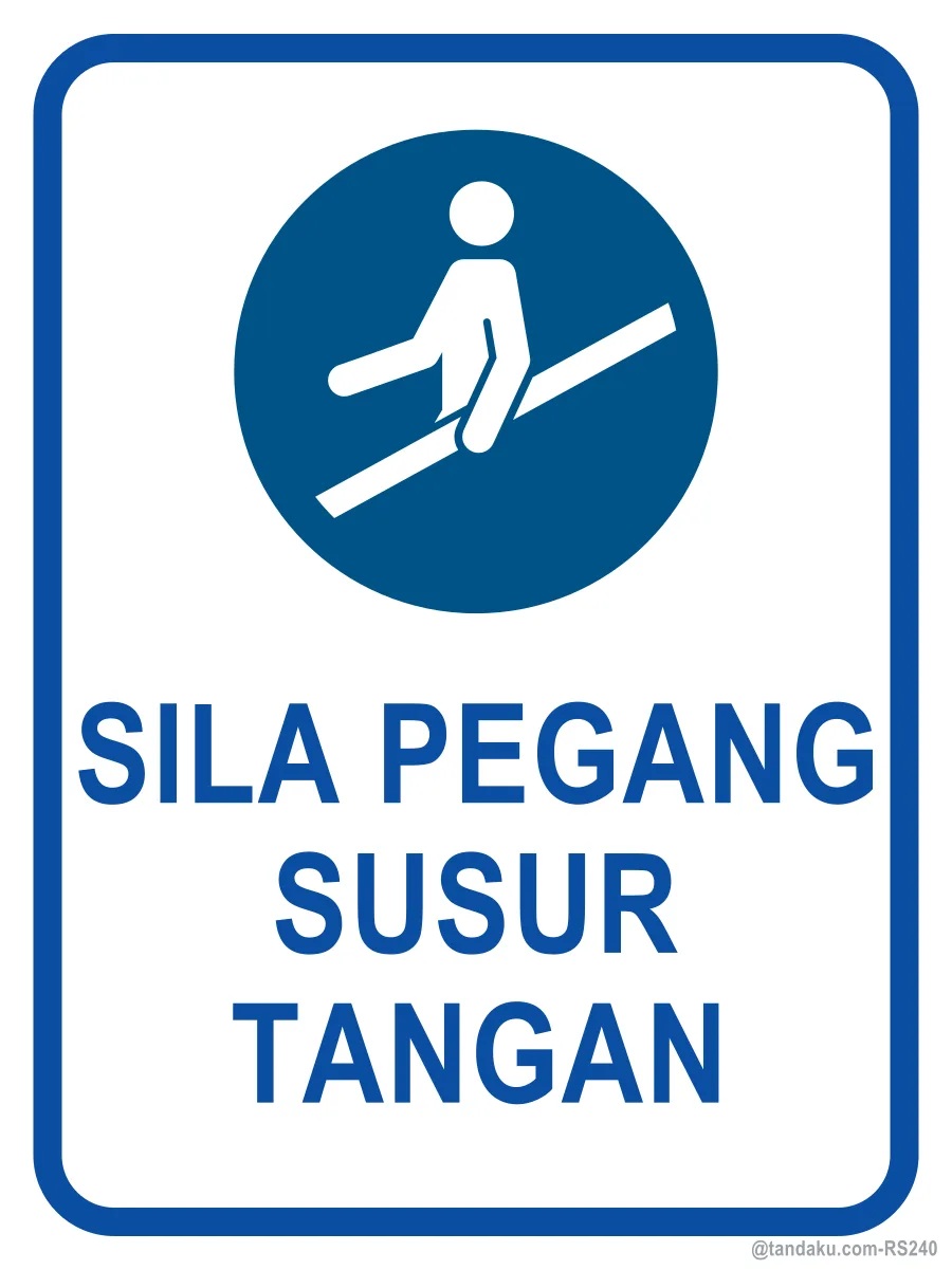 Hold Handrail Stairs — Bahasa Malaysia