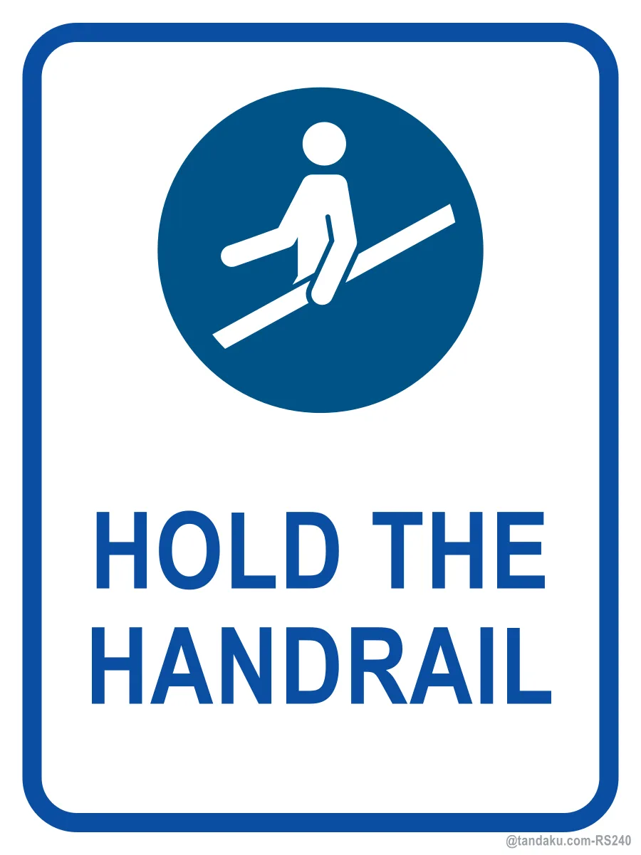 Hold Handrail Stairs — English