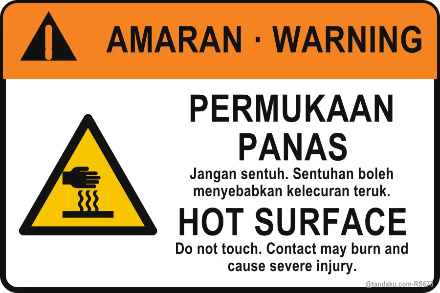 Hot Surface Label