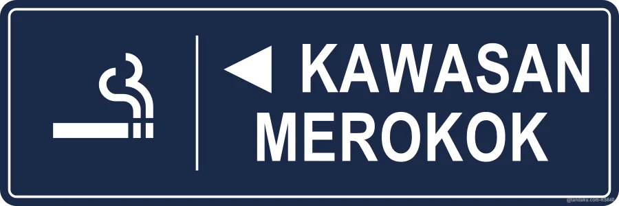 Hotel Smoking Area Arrow Left — Bahasa Malaysia