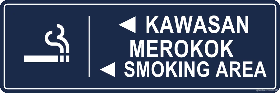 Hotel Smoking Area Arrow Left