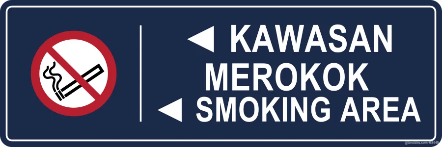 Hotel Smoking Area Arrow Left