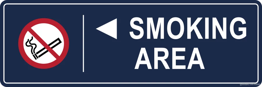 ◄ SMOKING AREA — English