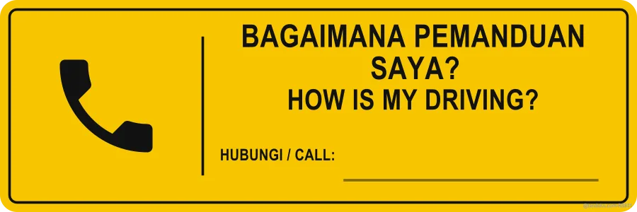 How Is My Driving Sticker