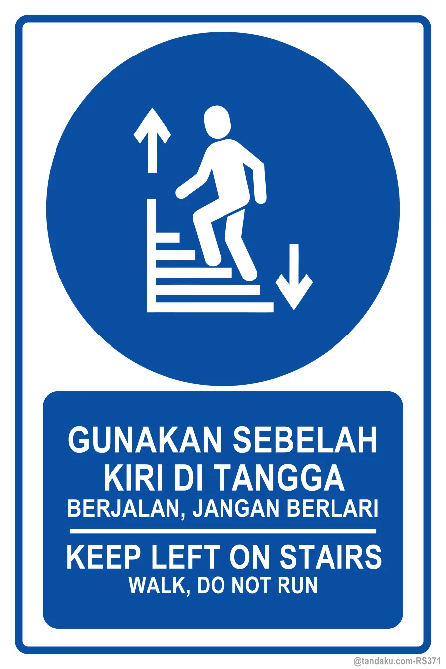 KEEP LEFT ON STAIRS — BM + EN