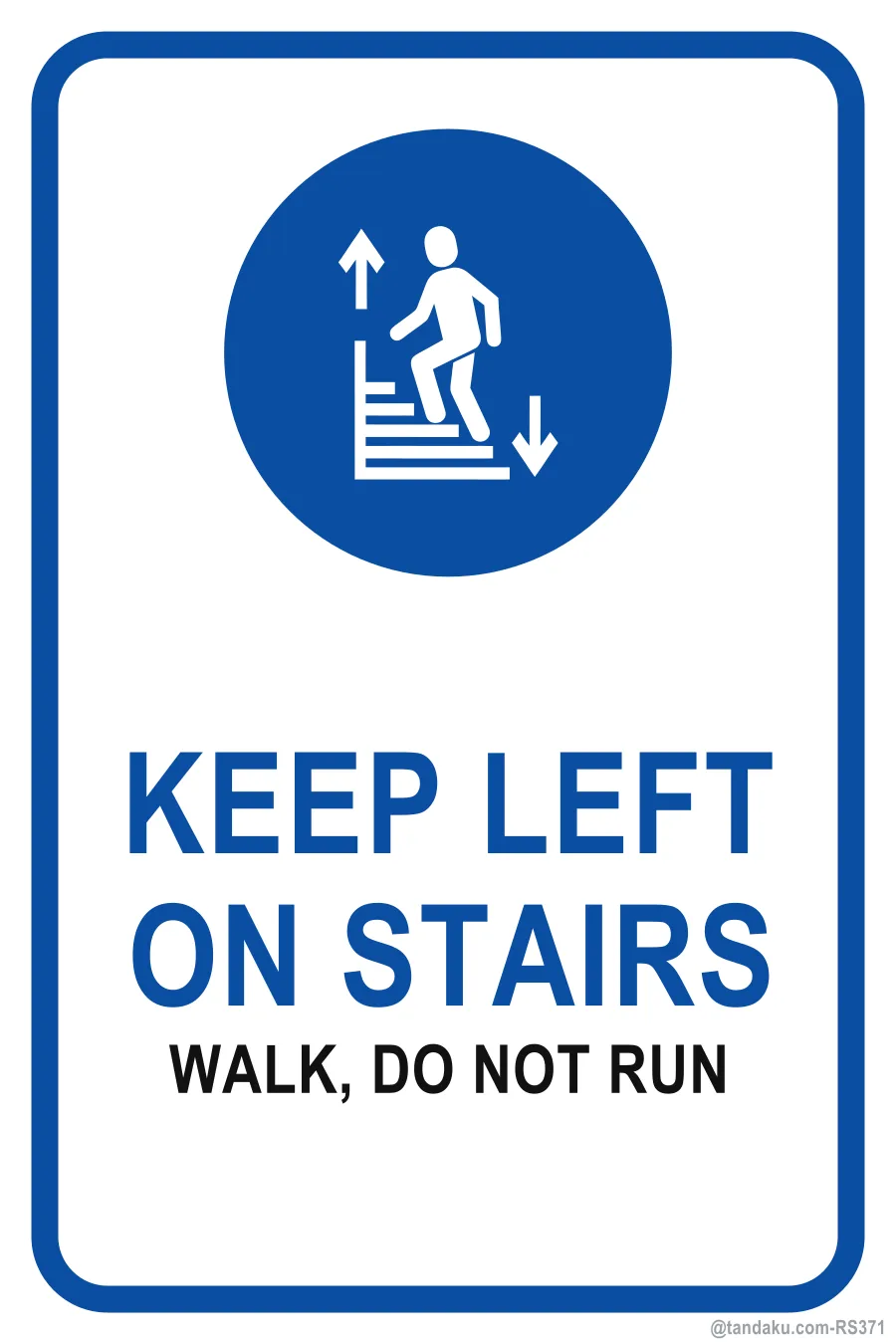 KEEP LEFT ON STAIRS — English