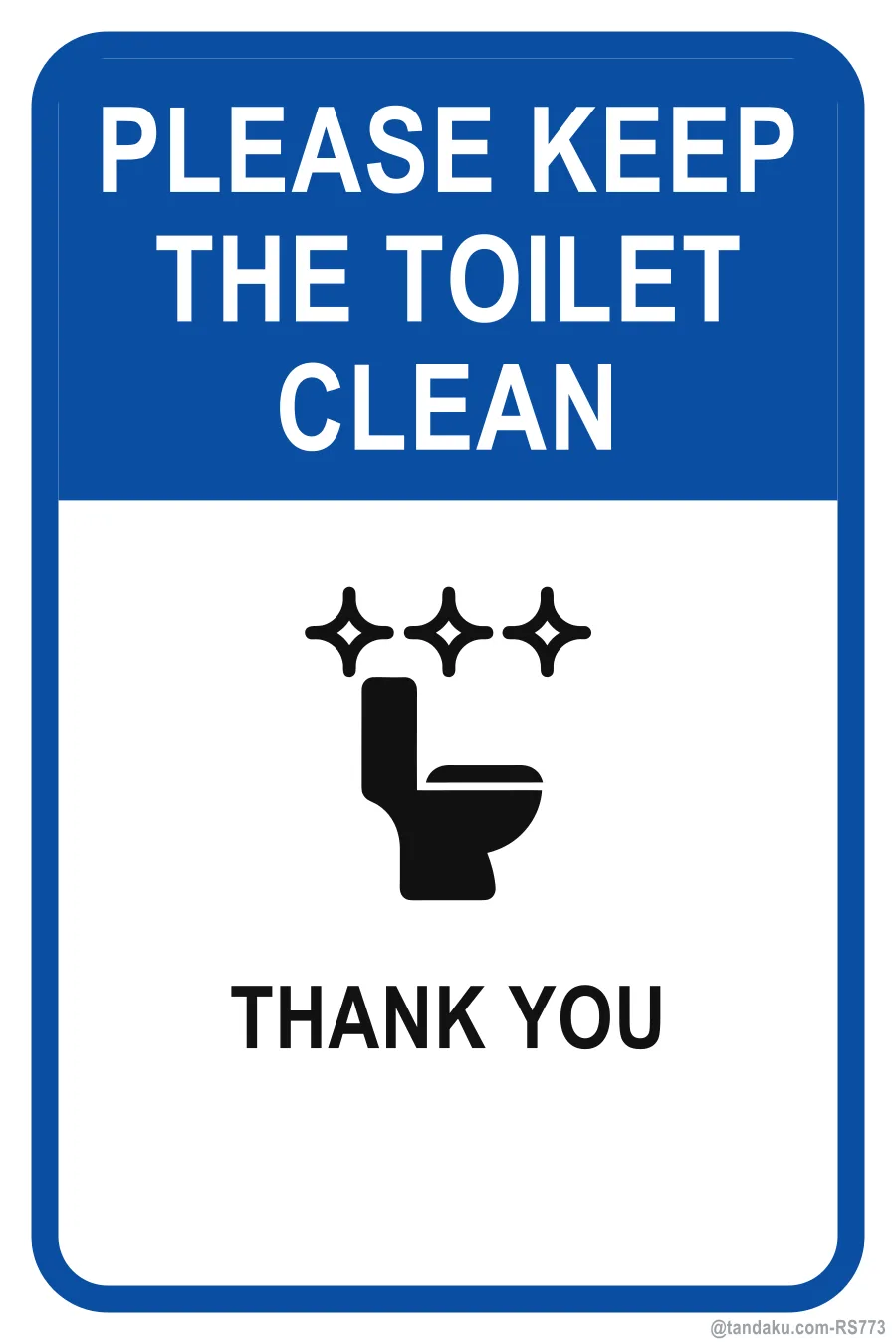 PLEASE KEEP THE TOILET CLEAN — English