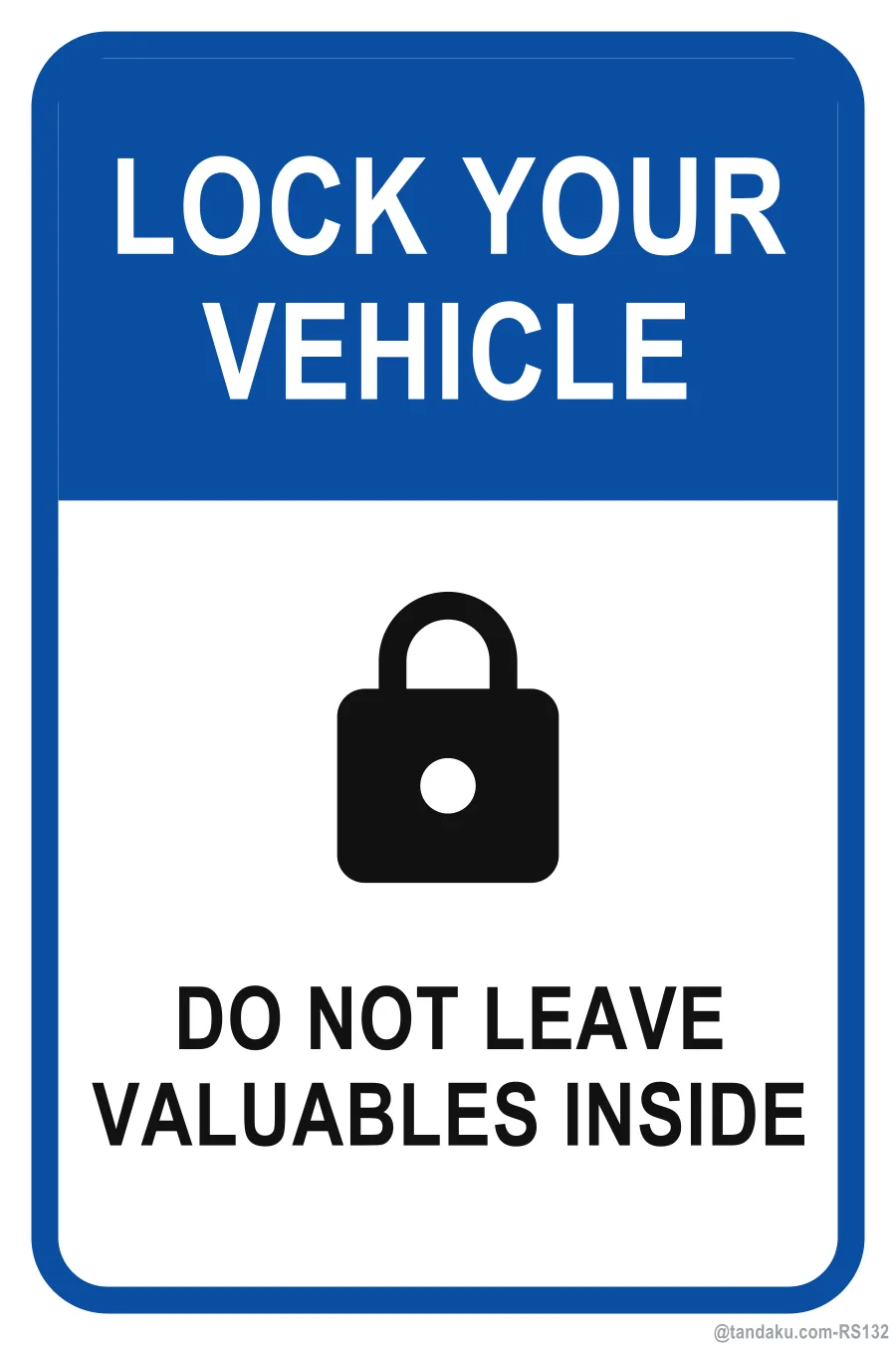 LOCK YOUR VEHICLE — English