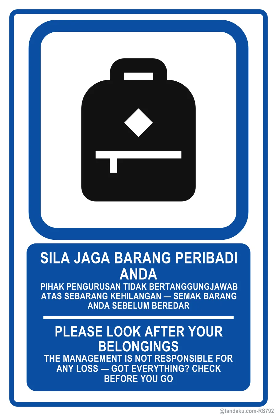 Look After Your Belongings