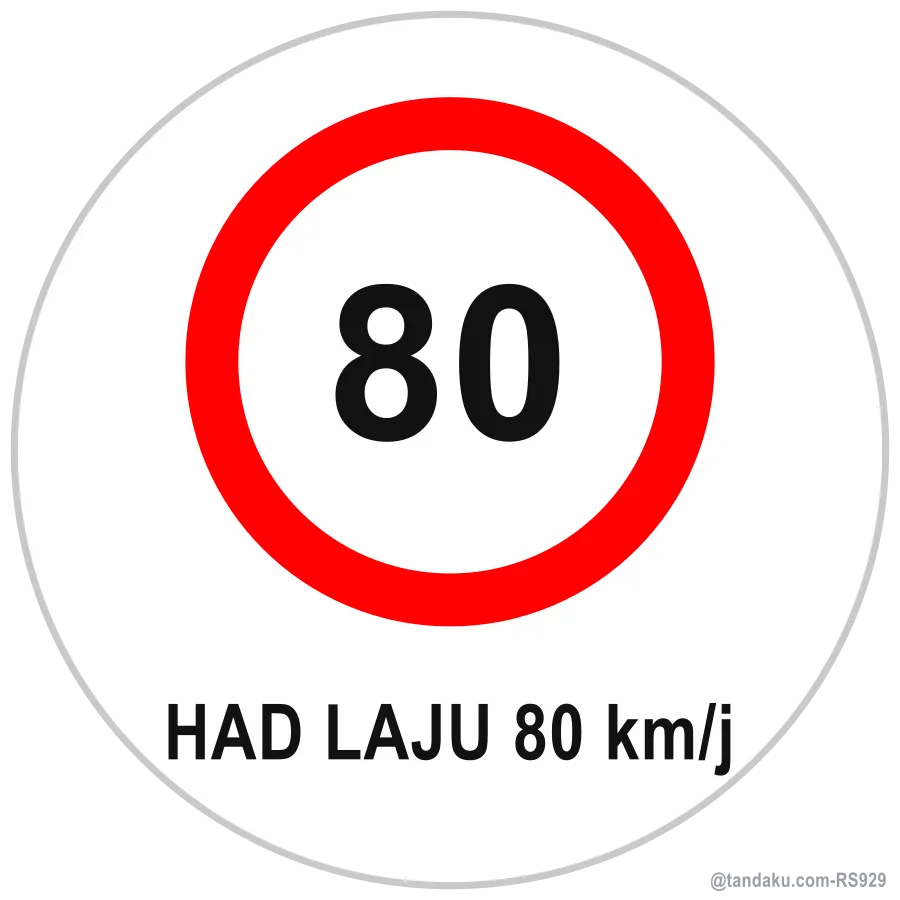 SPEED LIMITED TO 80 km/h — Bahasa Malaysia