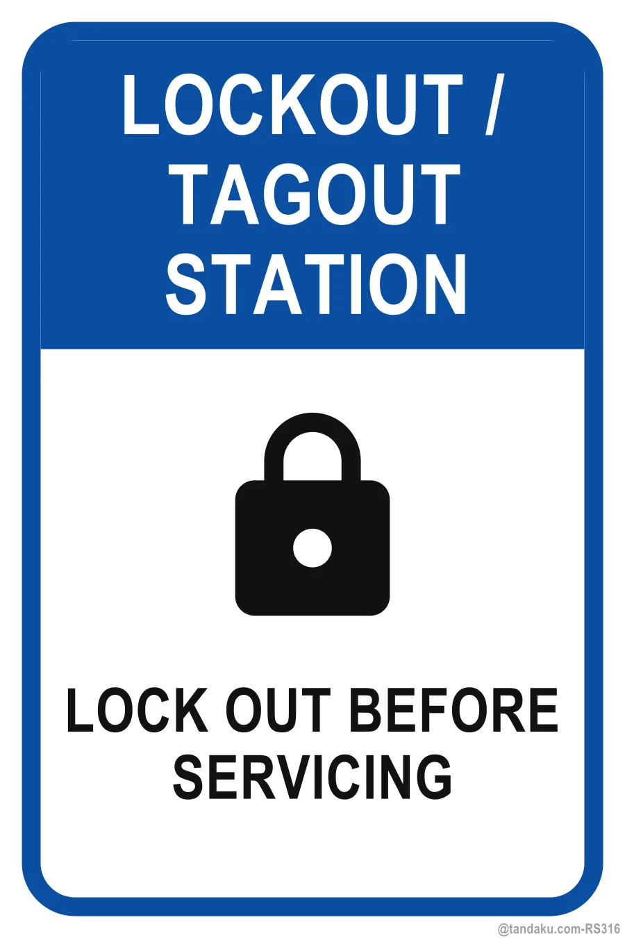 LOCKOUT / TAGOUT STATION — English