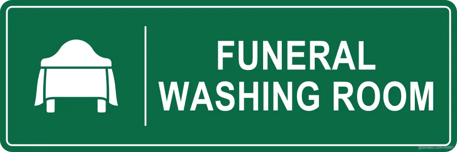 FUNERAL WASHING ROOM — English