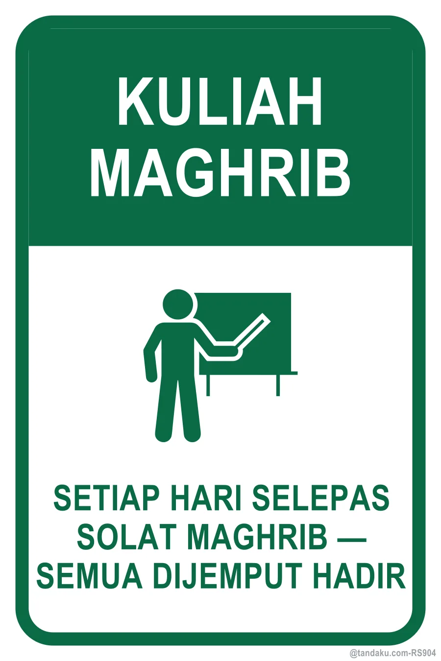MAGHRIB LECTURE — Bahasa Malaysia