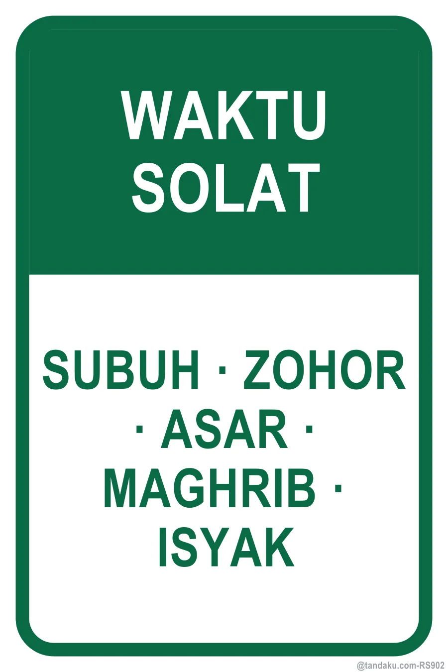 PRAYER TIMES — Bahasa Malaysia
