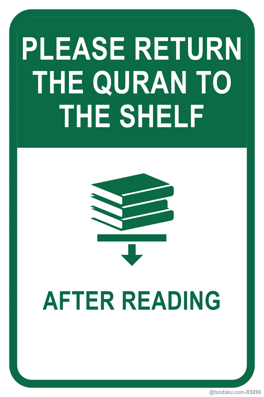 PLEASE RETURN THE QURAN TO THE SHELF — English