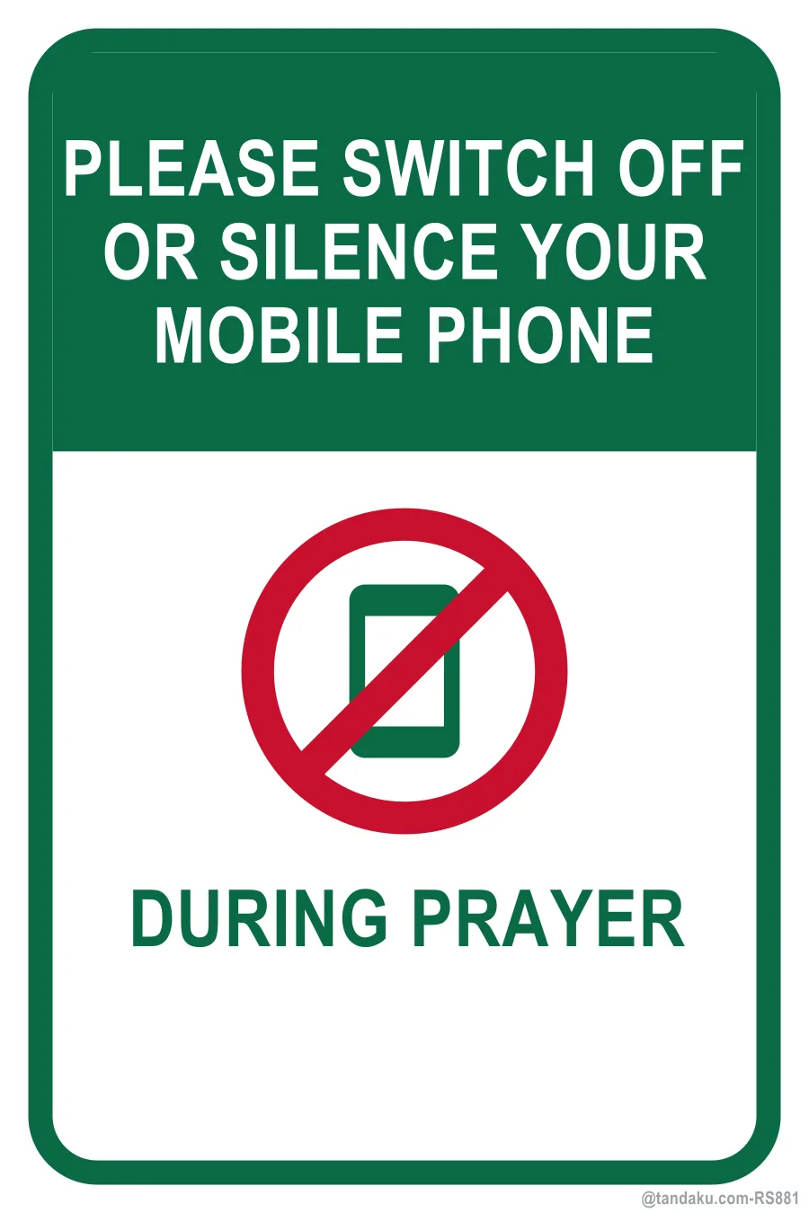 PLEASE SWITCH OFF OR SILENCE YOUR MOBILE PHONE — English