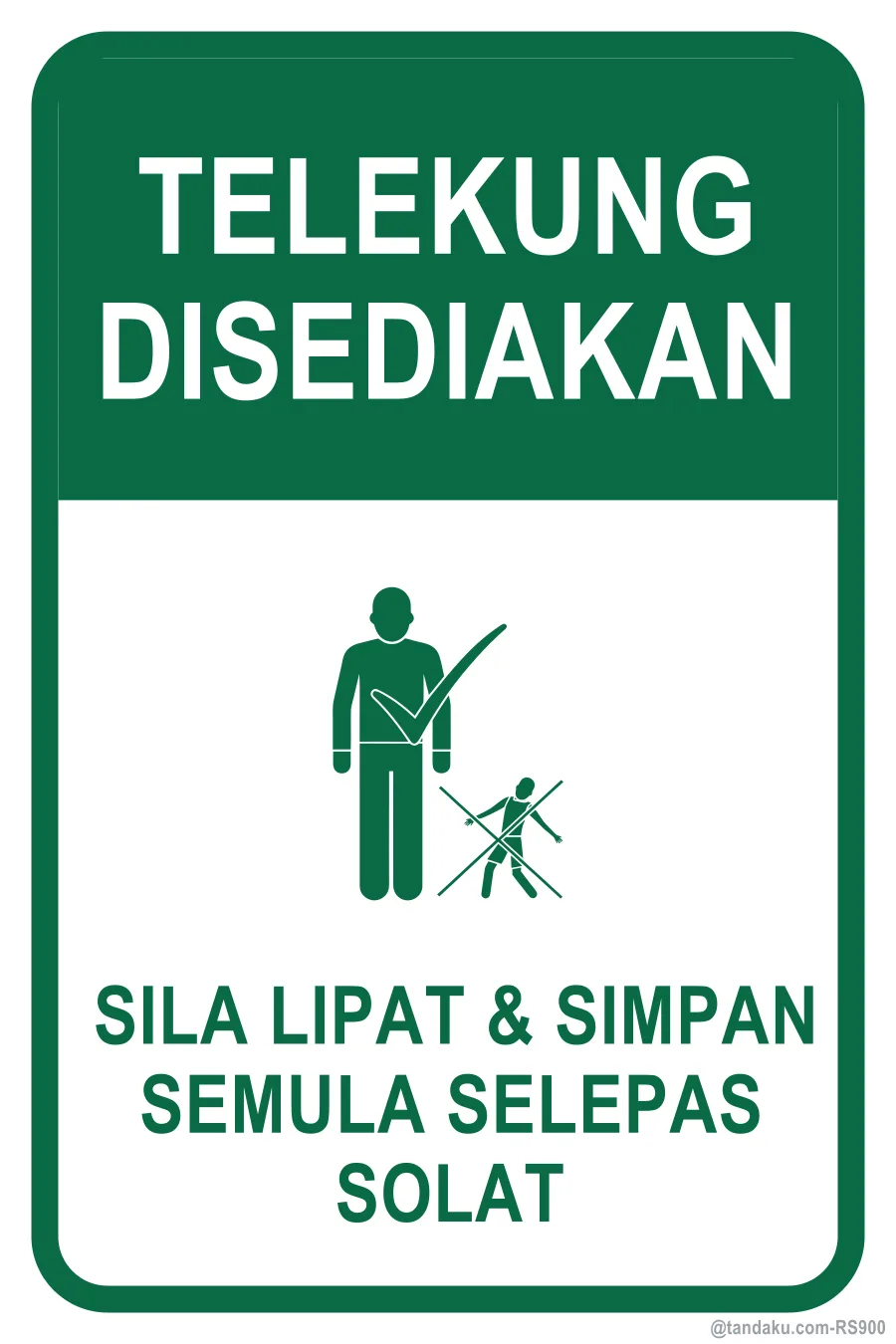 PRAYER GARMENTS (TELEKUNG) PROVIDED — Bahasa Malaysia