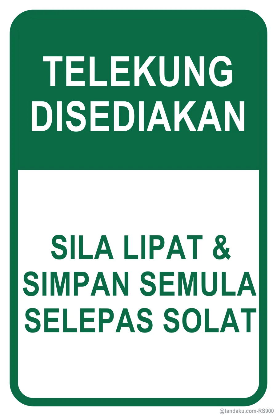 Masjid Telekung Provided — Bahasa Malaysia