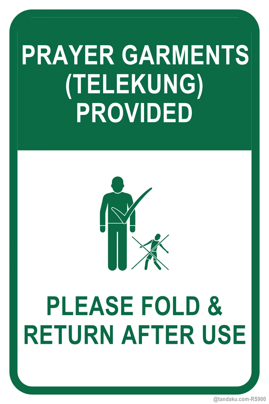 PRAYER GARMENTS (TELEKUNG) PROVIDED — English