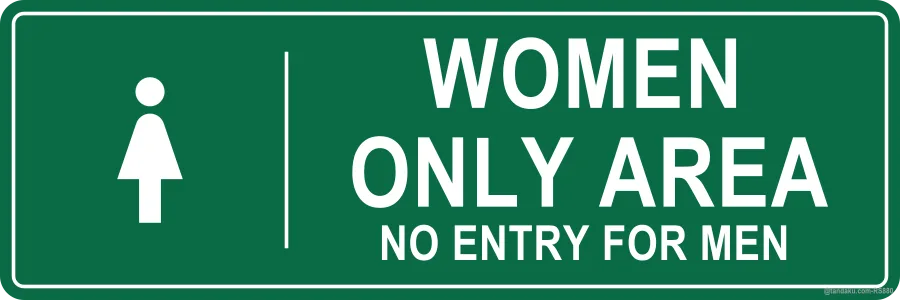 WOMEN ONLY AREA — English