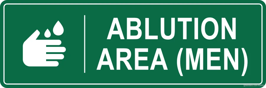 ABLUTION AREA (MEN) — English