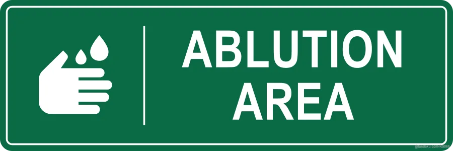 ABLUTION AREA — English