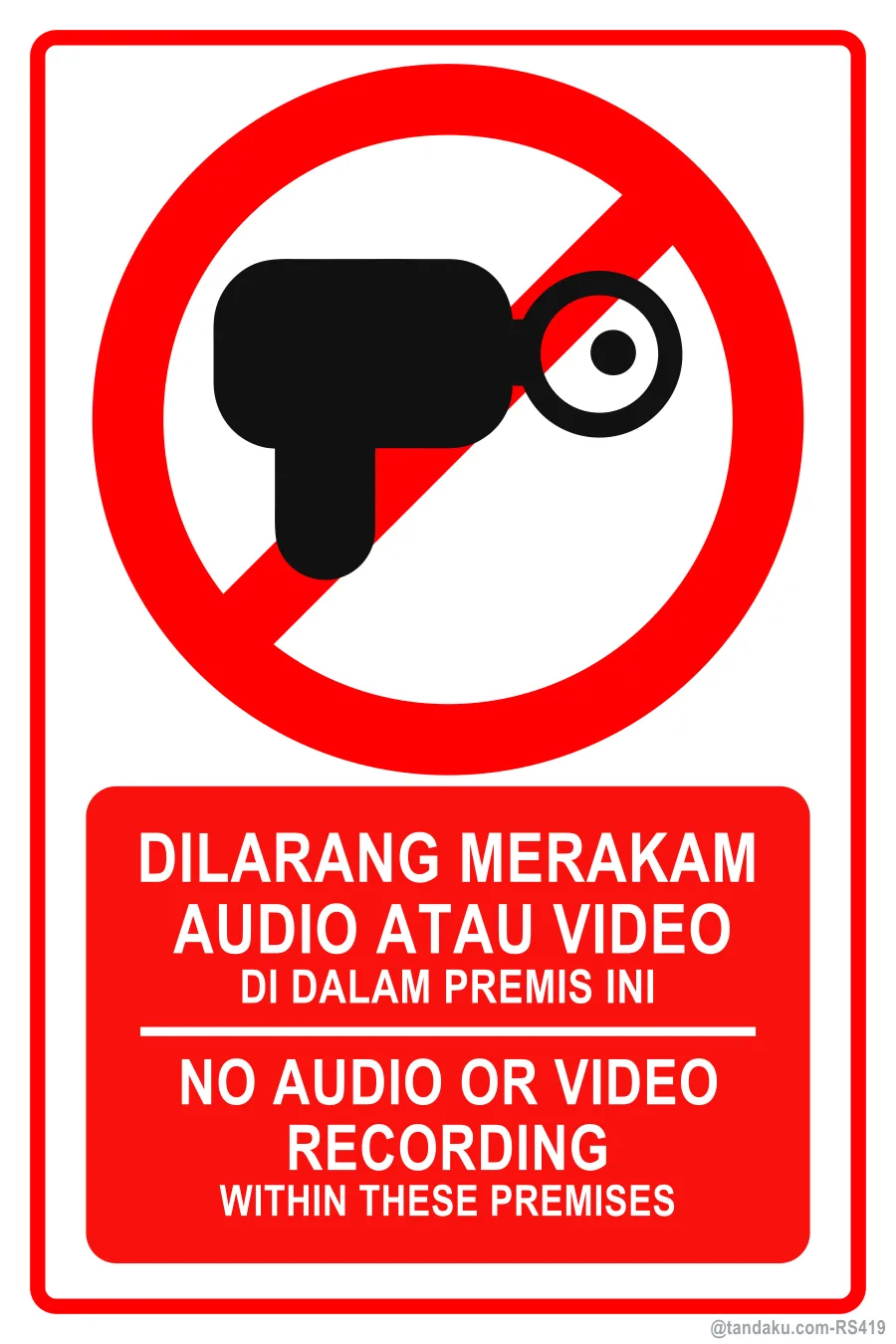 NO AUDIO OR VIDEO RECORDING — BM + EN