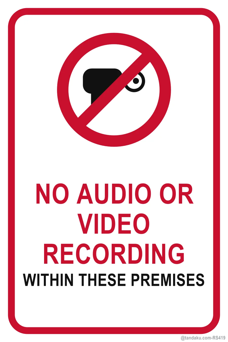 NO AUDIO OR VIDEO RECORDING — English