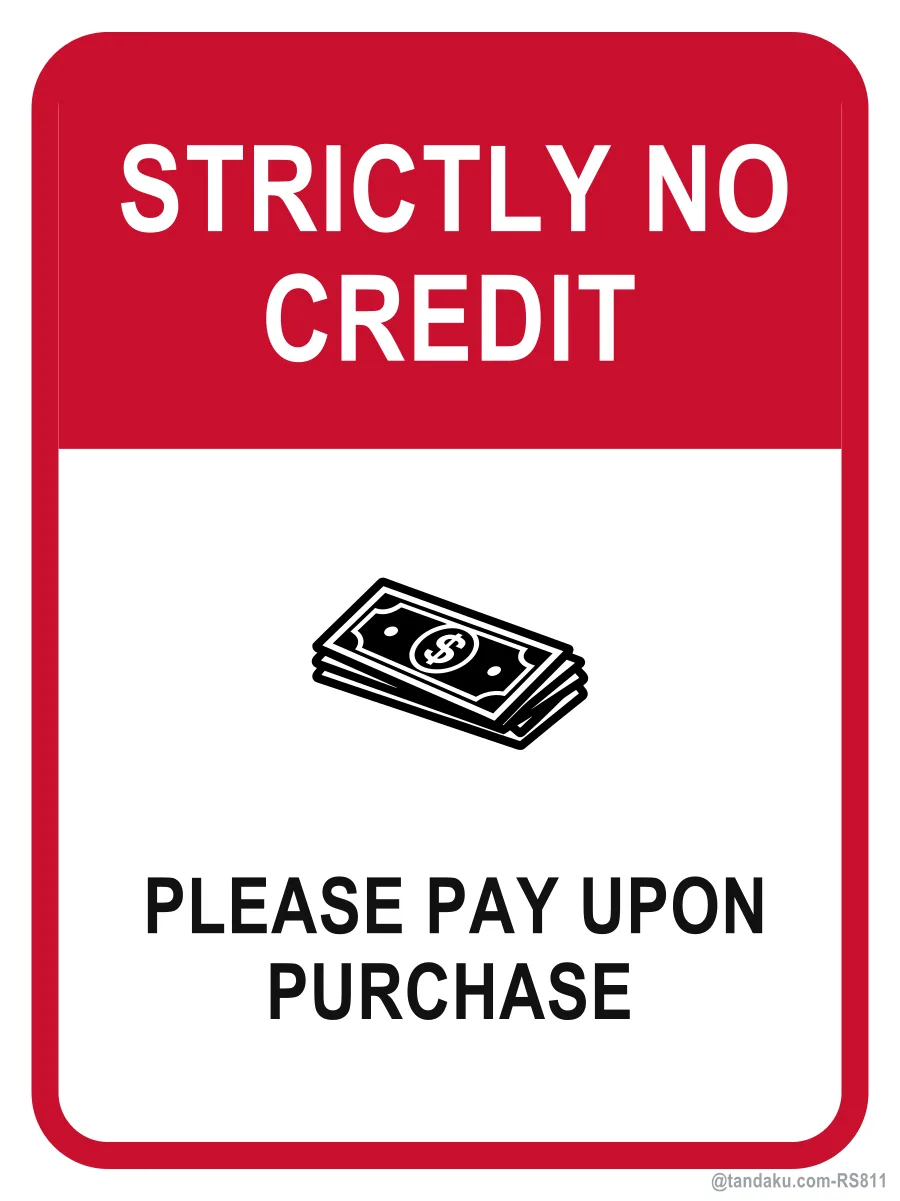 STRICTLY NO CREDIT — English