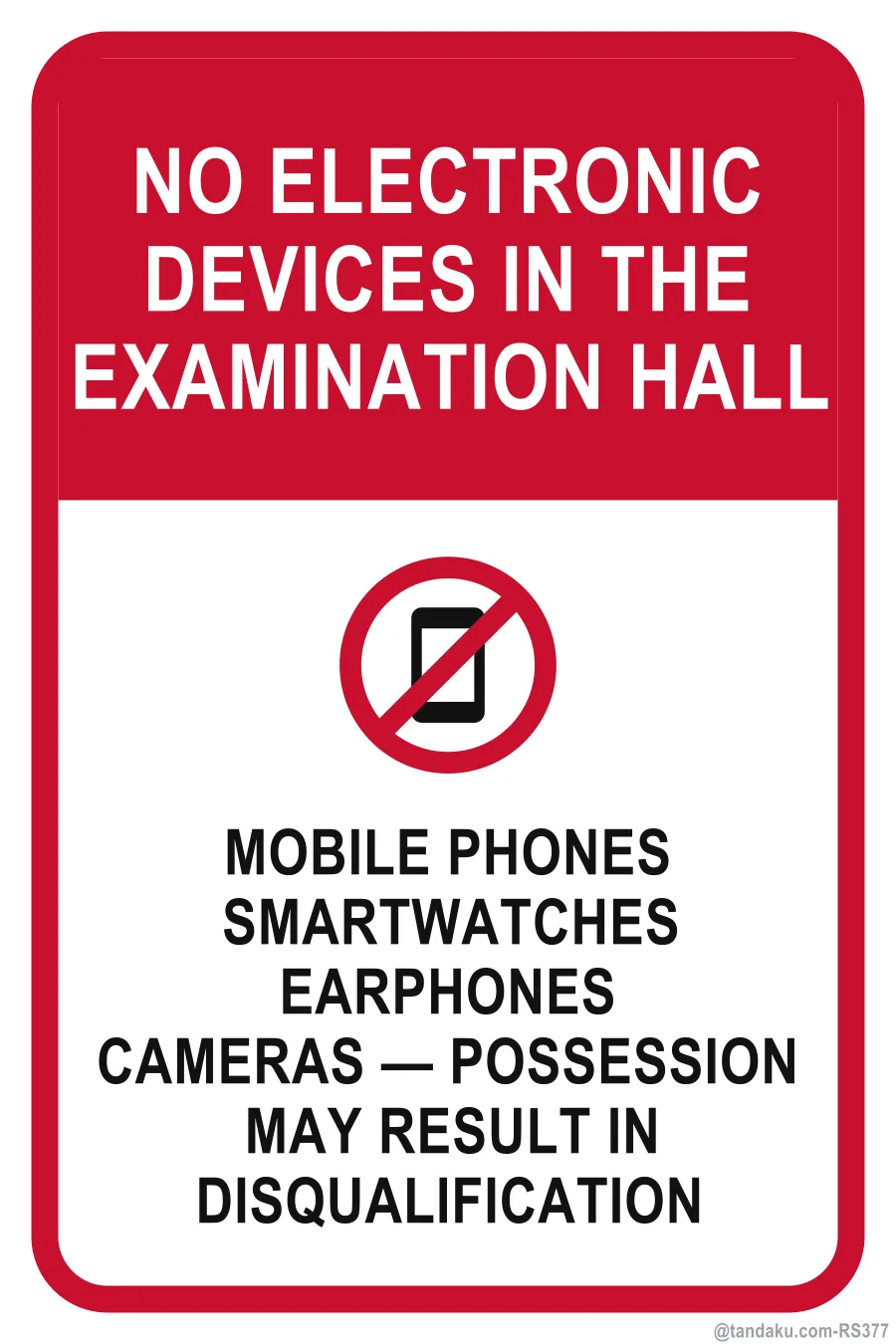 NO ELECTRONIC DEVICES IN THE EXAMINATION HALL — English