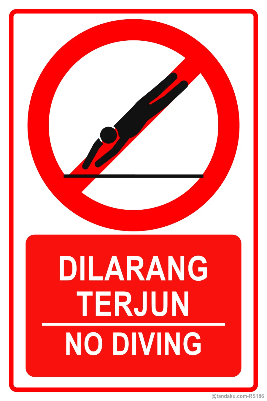 NO DIVING — BM + EN