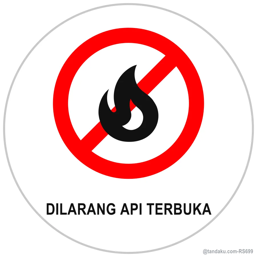 NO OPEN FLAME — Bahasa Malaysia