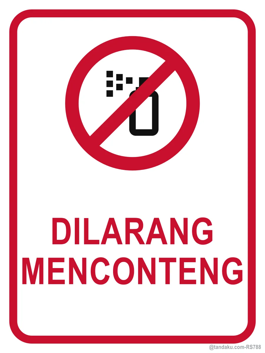 NO GRAFFITI OR SCRIBBLING — Bahasa Malaysia