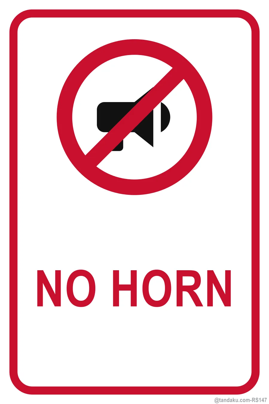 NO HORN — English