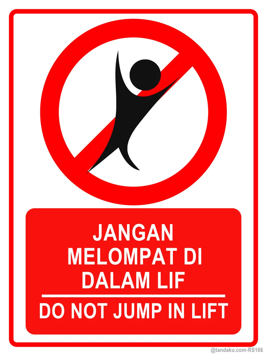 DO NOT JUMP IN LIFT — BM + EN