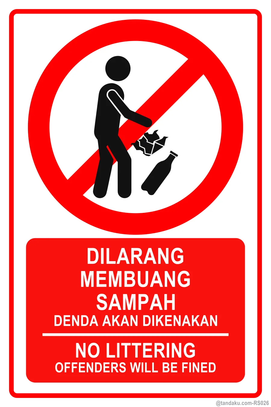 NO LITTERING — BM + EN
